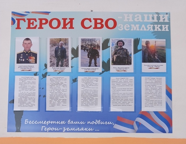 Стенд Герои СВО-наши земляки