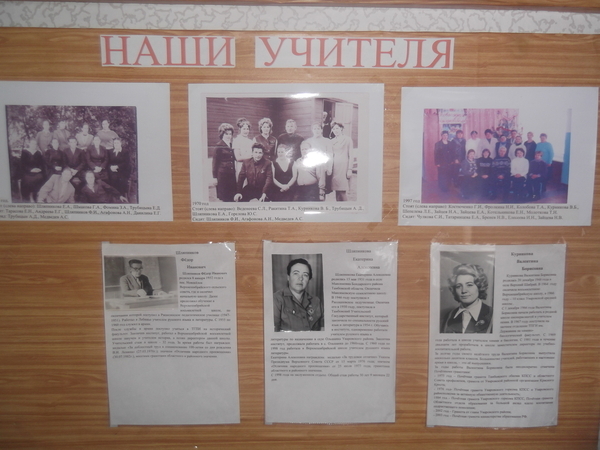 Стенд Наши учителя